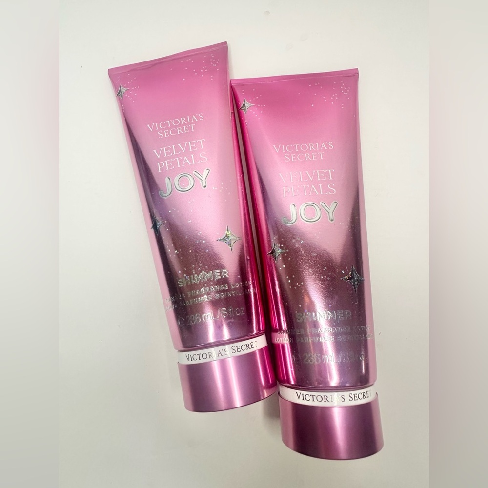 Victoria’s Secret Velvet Petals Joy Shimmer Lotion 8 oz Set of 2